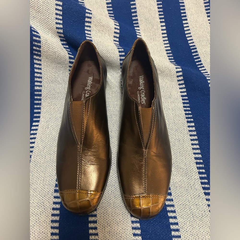 Walking Cradles Brown and Tan Slip-On Loafers